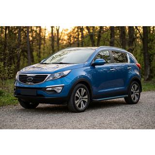 Pedane Laterali Maya Blue-Black (2 pz, Alluminio) Kia Sportage 2010-2015 foto 1