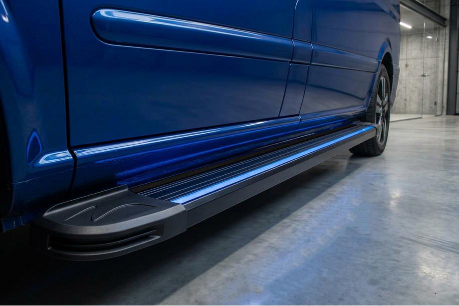 Mercedes Vito/V-class W447 2014- Pedane Laterali Maya Blue-Black (2 pz, Alluminio) Corta e Media Image