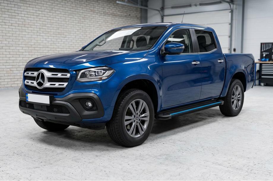 Mercedes X class 2017-2020 Pedane Laterali Maya Blue (2 pz, Alluminio) Image
