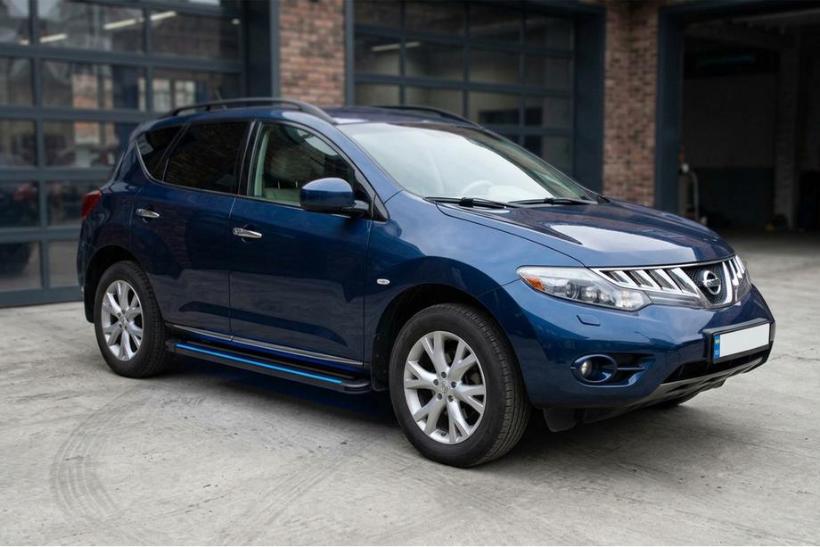 Nissan Murano 2008-2014 Pedane Laterali Maya Blue (2 pz, Alluminio) Foto 1