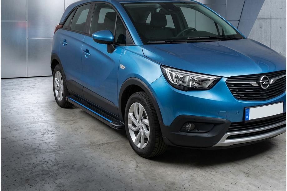 Opel Crossland X 2017-2024 Pedane Laterali Maya Blue (2 pz, Alluminio) Image
