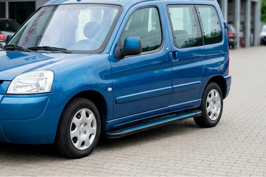Peugeot Partner 1996-2008 Pedane Laterali Maya Blue (2 pz, Alluminio) Foto 1