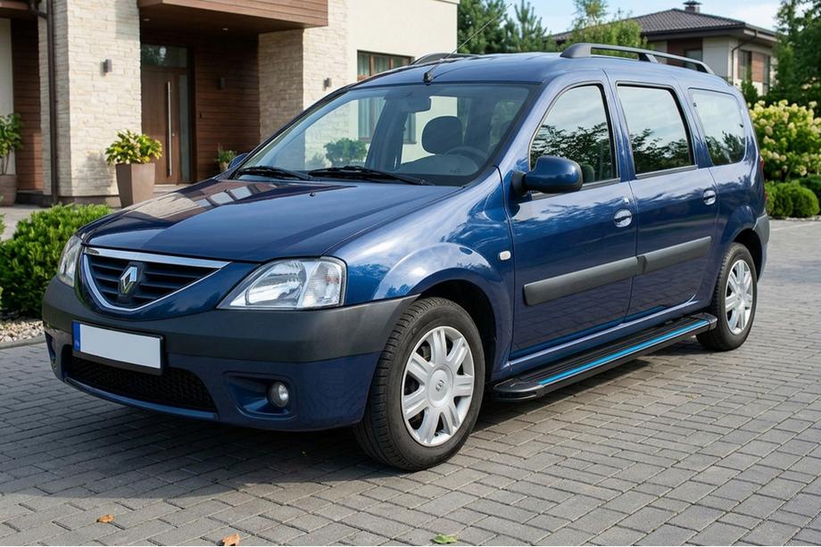 Renault Logan MCV 2005-2013 Pedane Laterali Maya Blue (2 pz, Alluminio) Foto 1