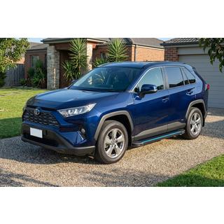 Pedane Laterali Maya Blue (2 pz, Alluminio) Toyota Rav 4 2019–2025 foto 1