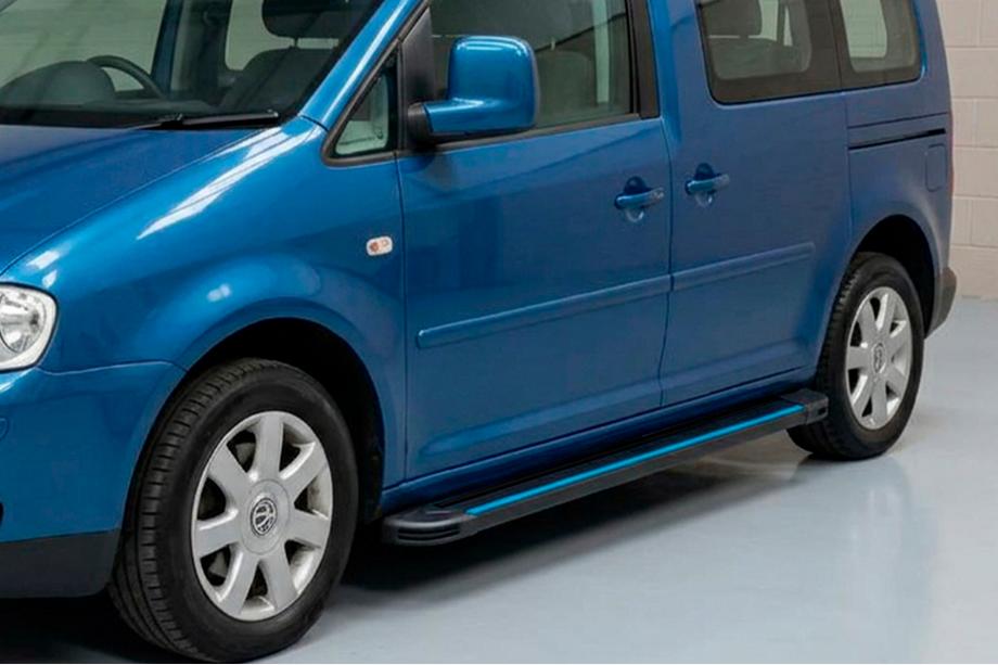 Volkswagen Caddy 2010-2015 Pedane Laterali Maya Blue (2 pz, Alluminio) Foto 1