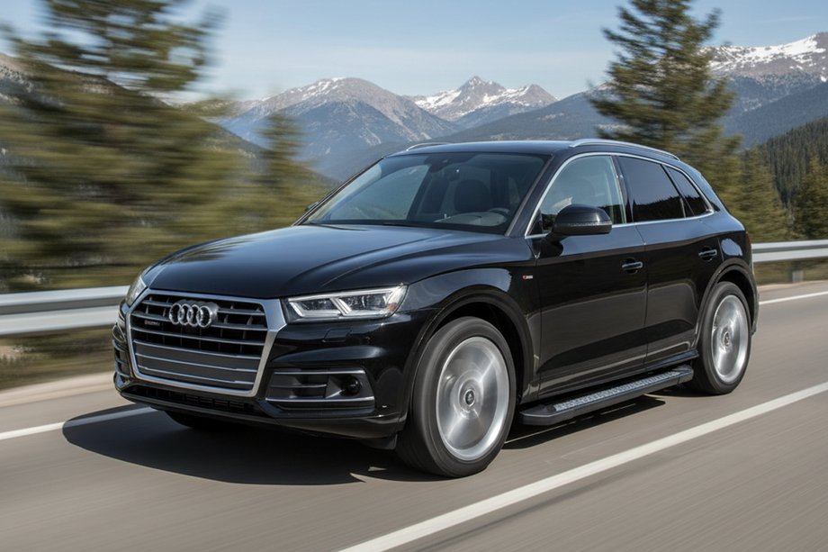 Audi Q5 2017-2025 Pedane Laterali Vision New Black (2 pz, Alluminio) Image