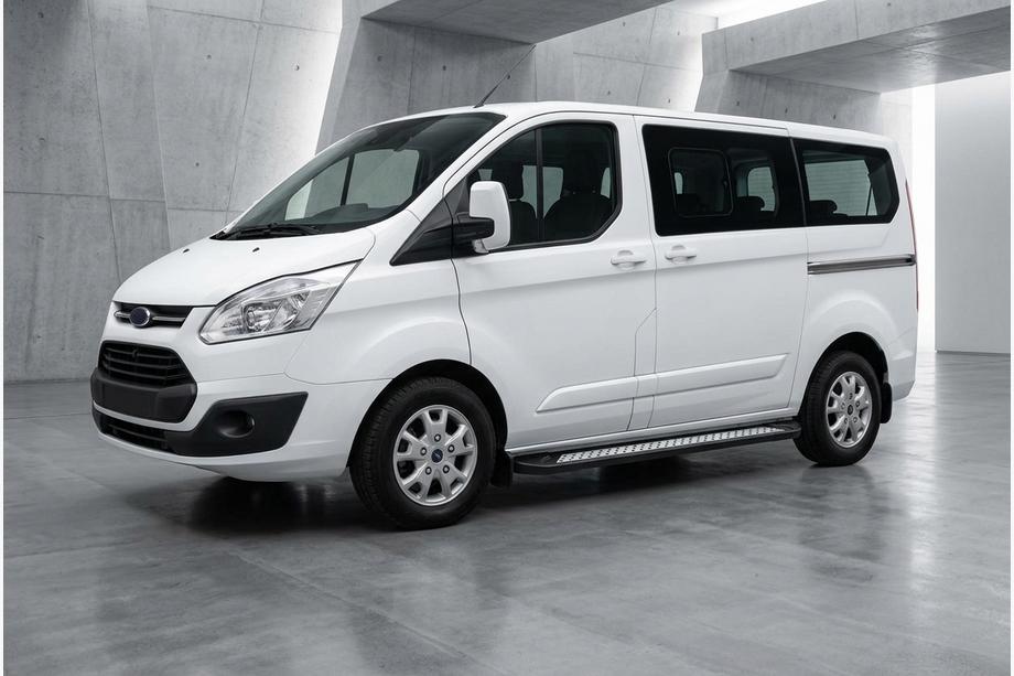 Ford Custom 2013-2022 Pedane Laterali New Vision Black (2 pz, Alluminio) Foto 1