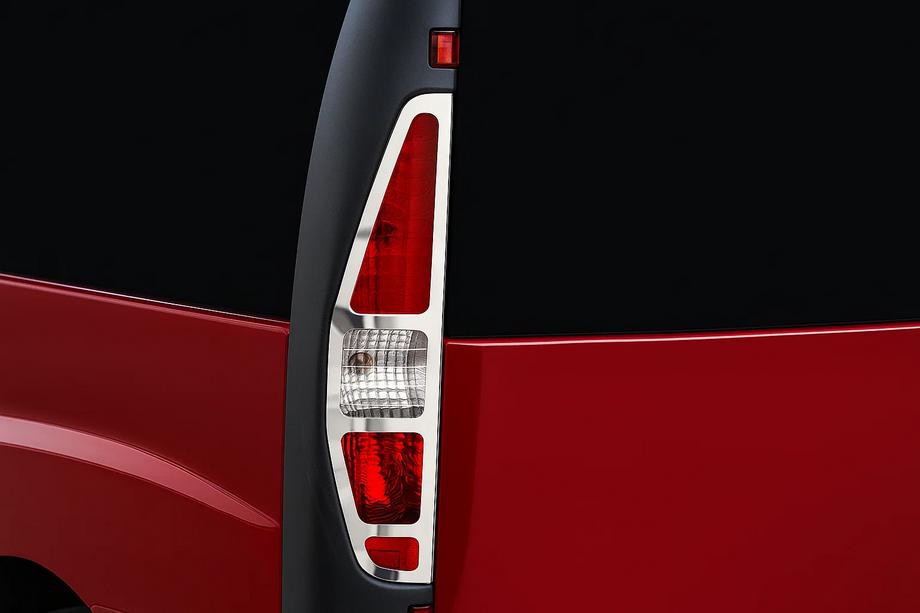 Fiat Doblo I 2001-2005 Coperture cromate per fanali posteriori (2 pz, acciaio inox) Carmos - Acciaio Inox Turco Image