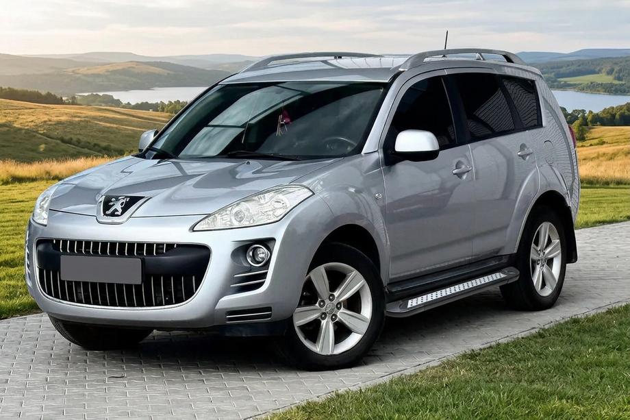 Peugeot 4007 2007-2013 Pedane Laterali New Vision Black (2 pz, Alluminio) Image