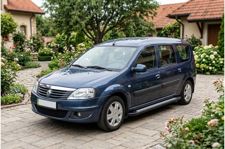 Renault Logan MCV 2005-2013 Pedane Laterali New Vision Black (2 pz, Alluminio) Image