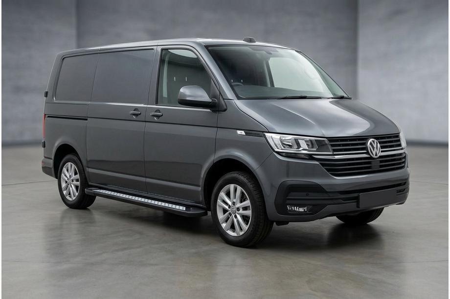 Volkswagen T6 2015-2024 Pedane Laterali New Vision Black (2 pz, Alluminio) Foto 1