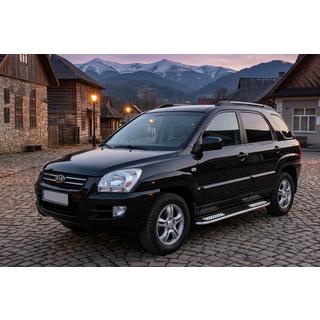 Pedane Laterali Tayga V2 (2 pz, Alluminio) Kia Sportage 2004-2010 foto 1