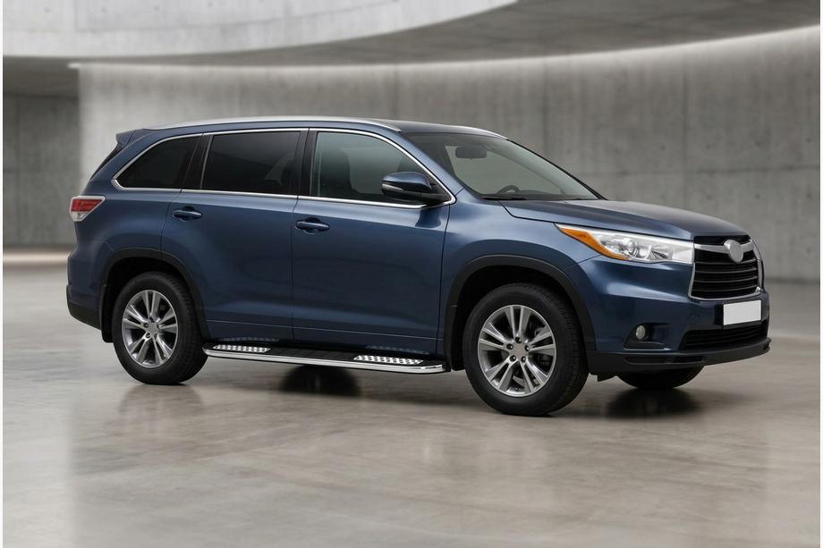 Toyota Highlander 2013-2019 Pedane Laterali Tayga V2 (2 pz, Alluminio) Foto 1