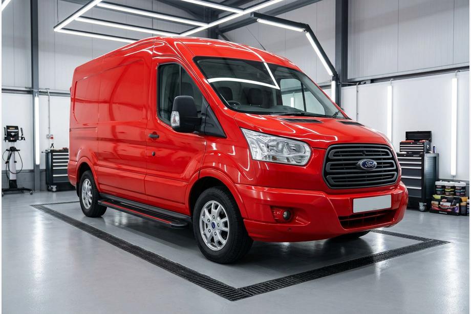 Ford Transit 2014- Pedane Laterali Maya Red (2 pz, Alluminio) Image