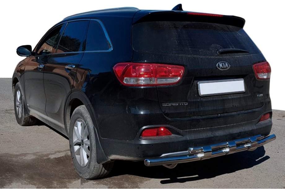 Kia Sorento II XM 2009-2014 Barra Posteriore AK015 (Acciaio Inox) Foto 1