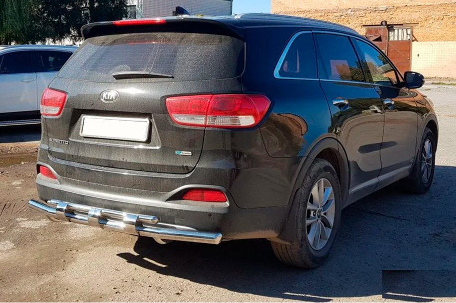 Kia Sorento II XM 2009-2014 Barra Posteriore AK015 (Acciaio Inox) Foto 2