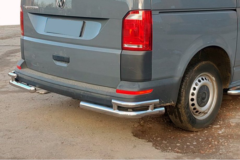 Volkswagen T6 2015-2024 Angolari posteriori AK003-Double (2 pz, acciaio inox) Foto 2