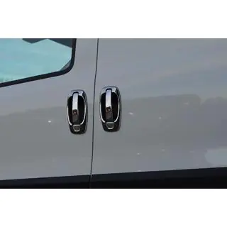 Coperture e cornici maniglie cromate (8 pz, acciaio inox) Fiat Doblo II 2010-2022 foto 1