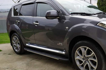 Mitsubishi Outlander 2006-2012 Pedane laterali Bosphorus Grey (2 pz, alluminio) foto 5