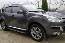 Citroen C-Crosser 2007-2013 Pedane laterali Bosphorus Grey (2 pz, alluminio) foto 1
