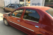 Renault Logan I 2008-2013 Modanature porta acciaio inox (4 pz) Carmos - Acciaio Inox Turco foto 3