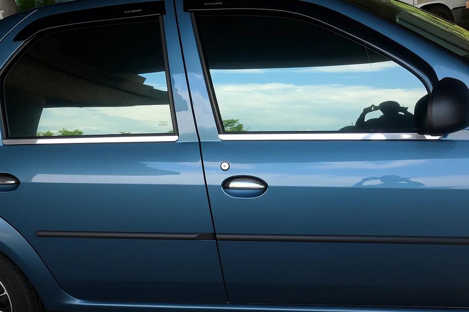 Renault Logan I 2008-2013 Cornici Esterne Finestrini Acciaio Inox (4 pz) Carmos - Acciaio Inox Turco Image
