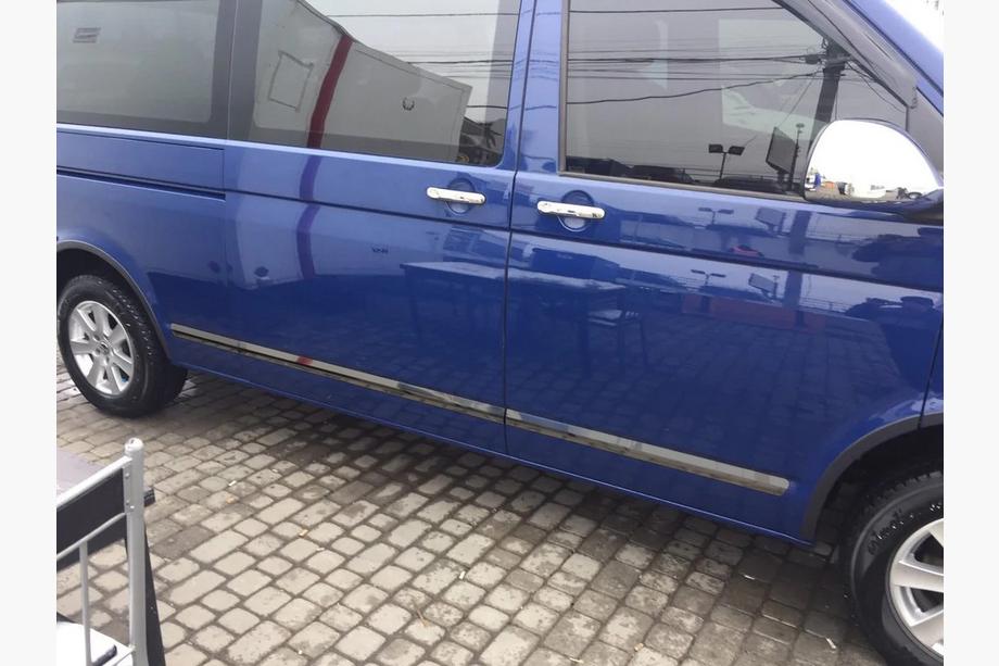 Volkswagen T5 Multivan 2003–2010 Modanature Porte (Acciaio Inox, Cromo Nero) Passo Corto, OmsaLine - Acciaio Inox Italiano Foto 2