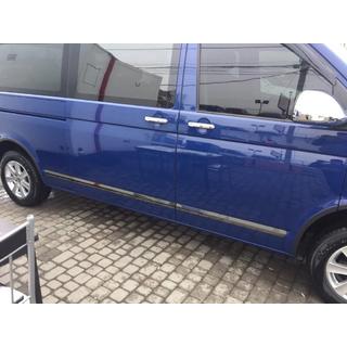Modanature Porte (Acciaio Inox, Cromo Nero) Volkswagen T6 2015-2024 foto 1