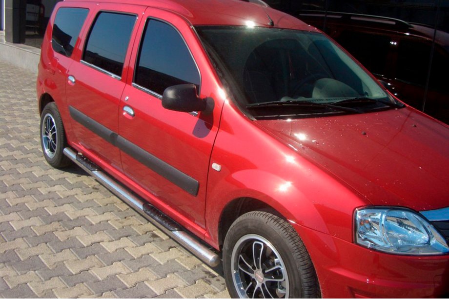 Renault Logan MCV 2005-2013 Tubi Laterali (2 pz, Acciaio Inox) Image