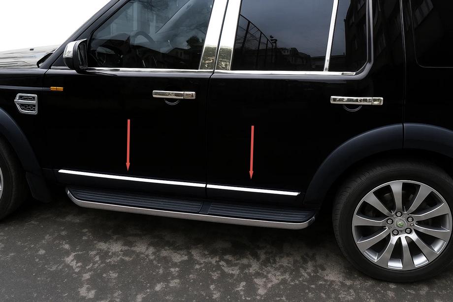 Land Rover Discovery III 2004–2009 Modanature porta OmsaLine (4 pz, acciaio inox) Image