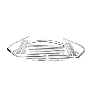 Kit completo cornici finestrini e montanti acciaio inox Toyota Land Cruiser 200 2007-2021 foto 4