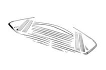 Lexus LX570/450d 2008-2022 Kit completo cornici finestrini e montanti acciaio inox foto 5