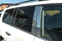 Lexus LX570/450d 2008-2022 Kit completo cornici finestrini e montanti acciaio inox foto 3