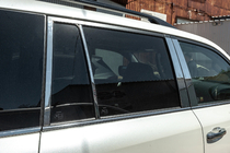 Lexus LX570/450d 2008-2022 Kit completo cornici finestrini e montanti acciaio inox foto 12