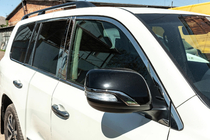 Lexus LX570/450d 2008-2022 Kit completo cornici finestrini e montanti acciaio inox foto 11