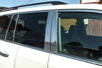 Lexus LX570/450d 2008-2022 Kit completo cornici finestrini e montanti acciaio inox foto 9
