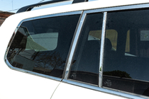Lexus LX570/450d 2008-2022 Kit completo cornici finestrini e montanti acciaio inox foto 6