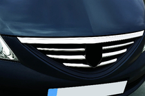 Dacia Logan MCV 2004-2014 Coperture griglia anteriore 2004-2008 (acciaio inox) Carmos - Acciaio Inox Turco foto 5