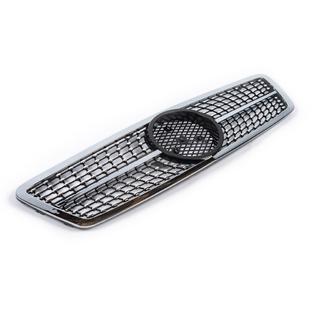 Griglia Anteriore Diamond Silver Mercedes C-class W203 2000-2007 foto 4