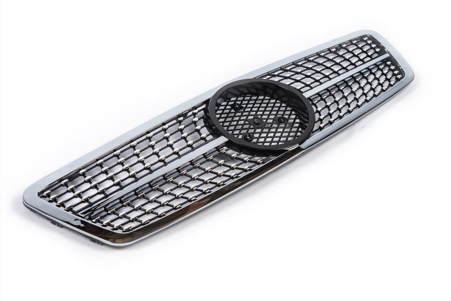 Mercedes C-class W203 2000-2007 Griglia Anteriore Diamond Silver Foto 4