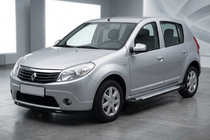 Renault Sandero 2007-2013 Pedane Laterali Allmond Grey (2 pz, Alluminio) foto 1