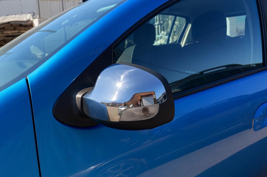 Renault Sandero 2013-2022 Coperture Specchietti (2 pz, Acciaio Inox) Foto 2