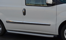 Fiat Doblo II 2010-2022 Modanature Porte Acciaio Inox (4 pz) OmsaLine - Acciaio Inox Italiano foto 5
