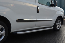Fiat Doblo II 2010-2022 Modanature Porte Acciaio Inox (4 pz) OmsaLine - Acciaio Inox Italiano foto 6