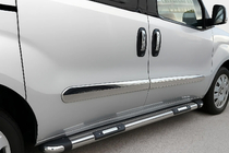 Fiat Doblo II 2010-2022 Modanature Porte Acciaio Inox (4 pz) OmsaLine - Acciaio Inox Italiano foto 1