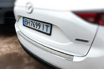 Mazda CX-5 2017–2025 Protezione Paraurti Posteriore Carmos Acciaio Inox foto 3