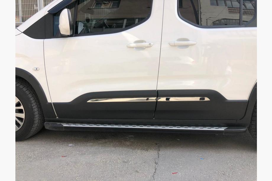 Peugeot Partner/Rifter 2019- Coperture Modanature Porte in Acciaio Inox Foto 2