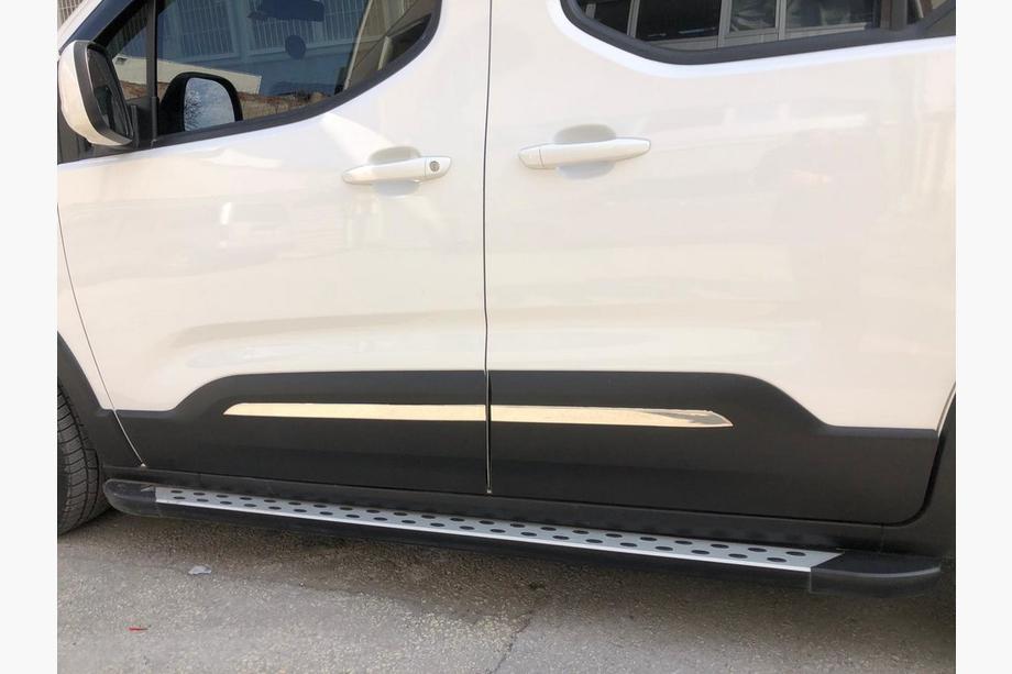 Peugeot Partner/Rifter 2019- Coperture Modanature Porte in Acciaio Inox Foto 3