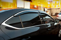 Skoda Superb 2015-2024 Deflettori Finestrini con Modanatura Cromata SD (4 pz, Niken) foto 2