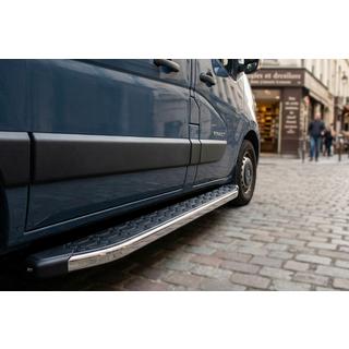 Pedane Laterali Black Line (2 pz, Alluminio) Opel Movano 2010-2021 foto 1
